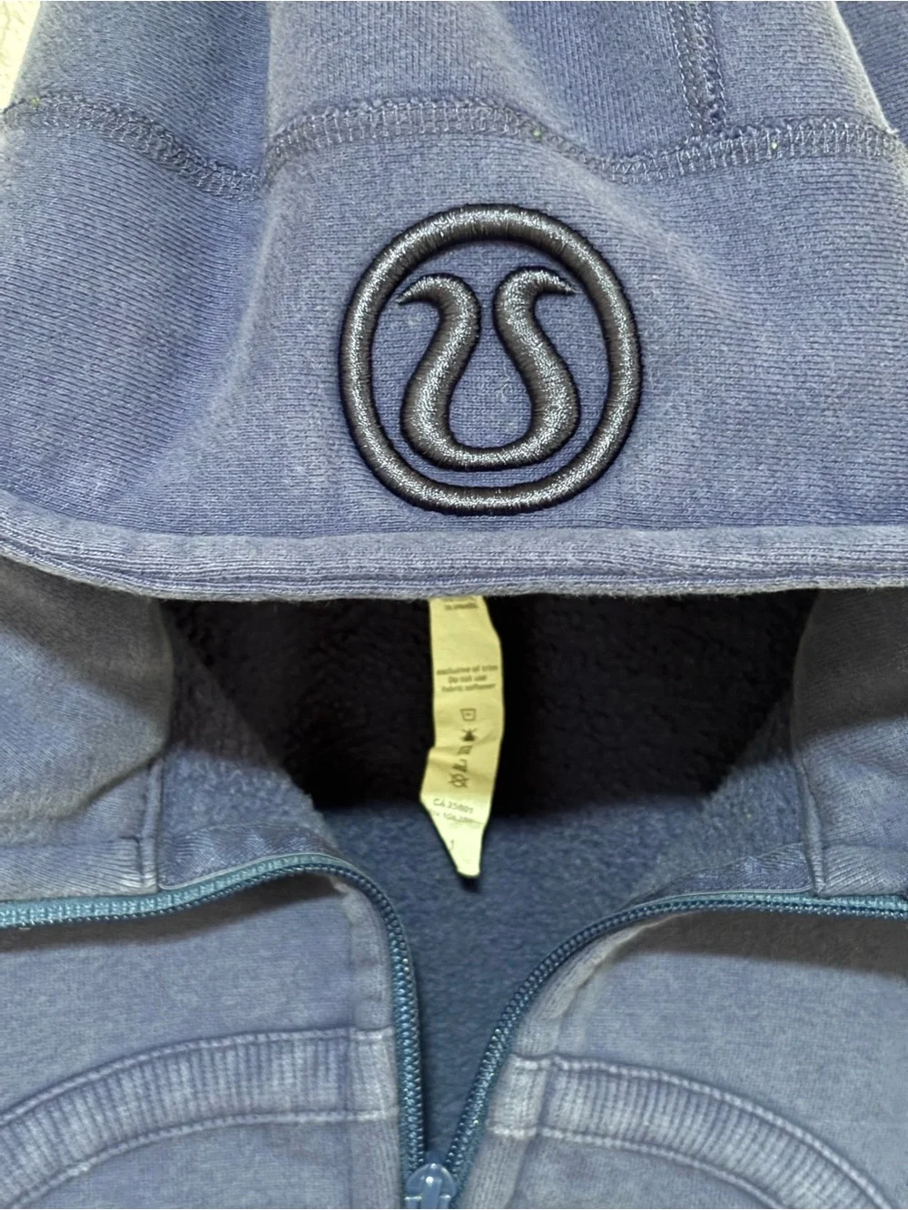lululemon Scuba II Deep Blue Thick Full-Zip Hooded Sweatshirt size 10